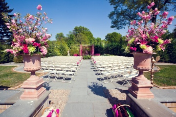 tuscan garden wedding ceremony setup nyc - Salwa Photography